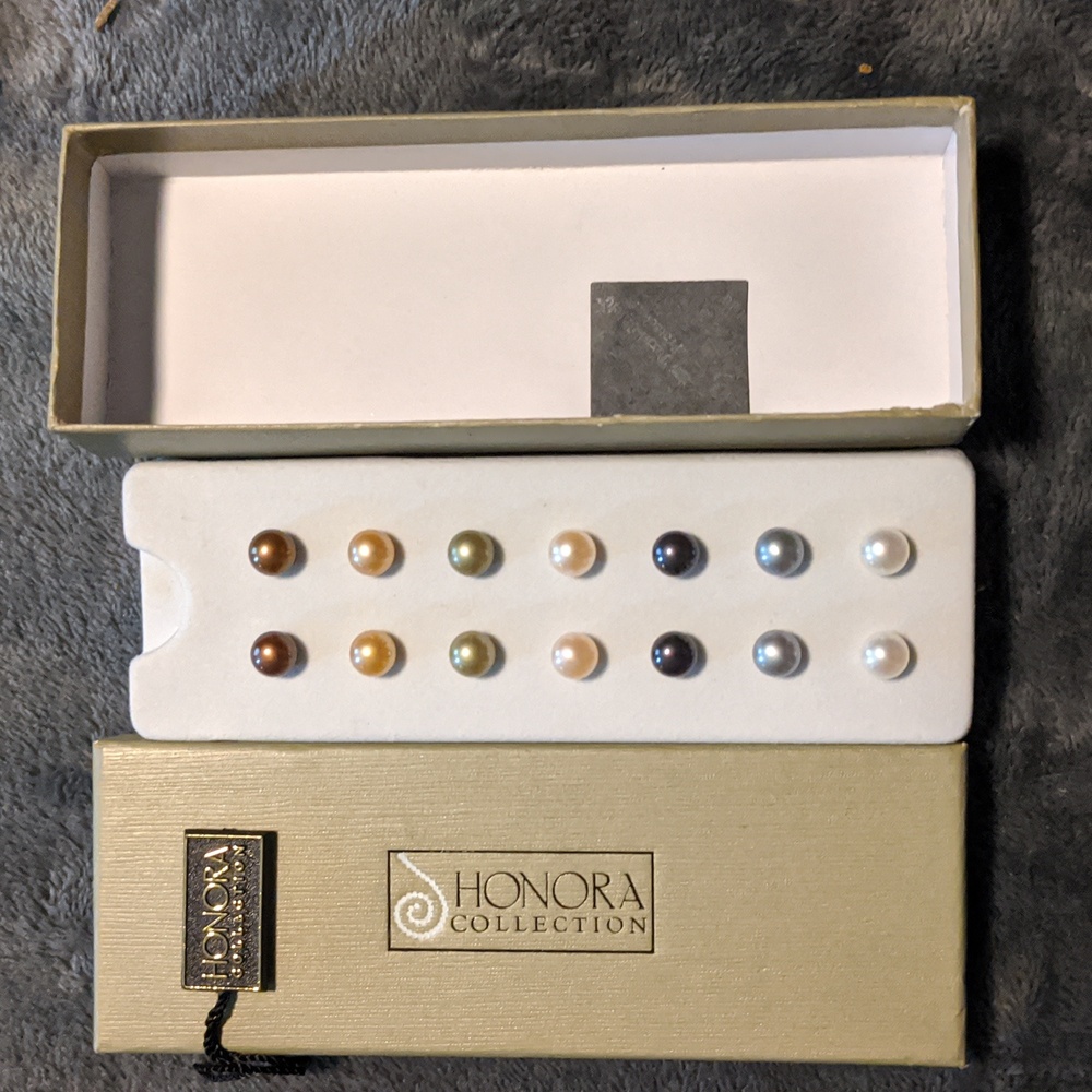 HONORA Cultured Freshwater Pearl Earrings On Sterling Silver Posts, NIB,…